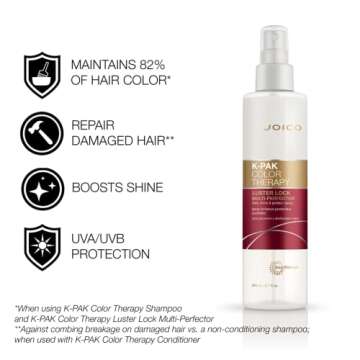 Joico K-PAK Color Therapy Luster Lock Multi-Perfector Daily Shine & Protect Spray|For Color-Treated Hair|Instantly Detangle|Control Frizz|Boost Shine|With African Maketti & Argan Oil|6.7 Fl Oz