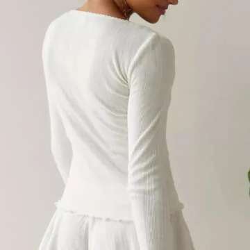 Argeousgor Women Y2k 2 Piece Pajamas Sets Floral Heart Long Sleeve Button Up Shirt Tops Pants Pjs Loungewear Sleepwear s A White