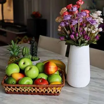 Gresorth 6pcs Lifelike Artificial Green Apple Faux Fake Apples Fruit Home House Kitchen Cabinet Decoration