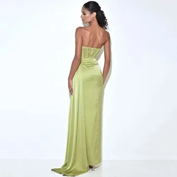 Satin Sexy Off Shoulder Maxi Dress for Prom and Parties