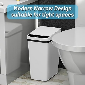 Procade 2Pack Motion Sensor Trash Cans Slim Touchless Design