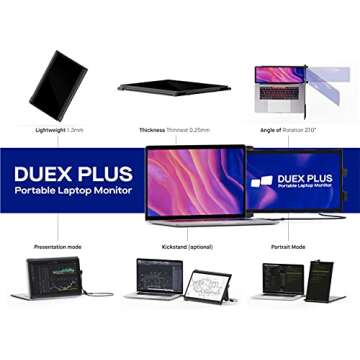 Mobile Pixels Duex Plus: 12.5" FHD 1080p Portable Laptop Monitor