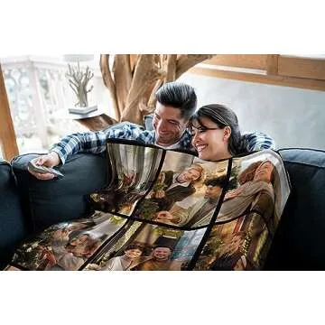 Yoke Style Ships Next Day, Custom Blanket with Picture, Personalized Throw Photo Blankets Customized...