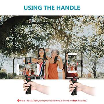 NEEWER Plastic U Rig Smartphone Video Rig, Filmmaking Cage, Phone Stabilizer Grip Tripod Mount for Videomaker Filmmaker Compatible with iPhone 14 Plus/Pro Max 13 Mini/Pro Max X XS Max XR Android