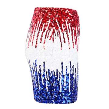 MANER Sequin Skirt for Party Night - Stretchy & Glamorous