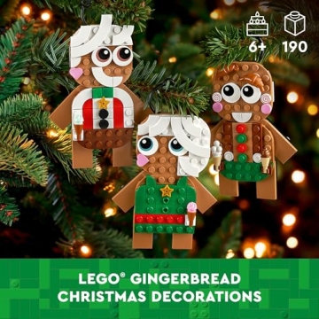 LEGO Gingerbread Ornaments Building Toy for Kids