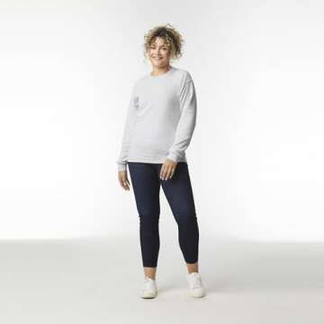 Gildan Adult Fleece Crewneck Sweatshirt, Style G18000, Multipack, Ash Grey (1-Pack), Medium