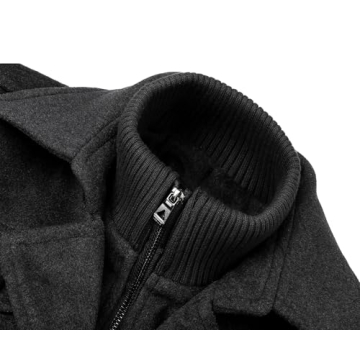 APTRO Men's Wool Pea Coat - Stylish Winter Jacket