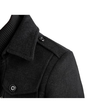 APTRO Men's Wool Pea Coat - Stylish Winter Jacket