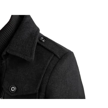 APTRO Men's Wool Pea Coat - Stylish Winter Jacket
