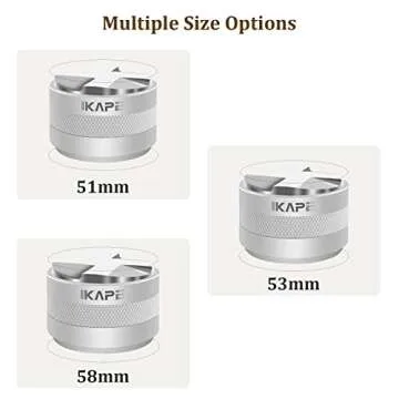 IKAPE Coffee Products, 58mm Coffee Distributor & Hand Tamper, Adjustable Depth Espresso Distributor Fits All 58mm Espresso Portafilter(Silver))