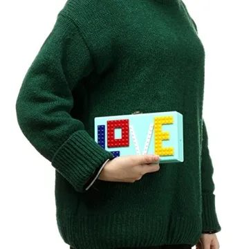 Love Acrylic Clutch, Acrylic Box Evening Clutch Bag Purse Handbag for Women Wedding Party Cocktail Handbag (Pink)