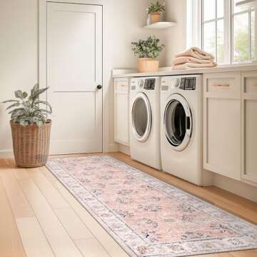 Jinchan Vintage Floral Hallway Runner Rug 2x10