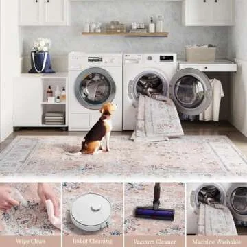 Jinchan Vintage Floral Hallway Runner Rug 2x10