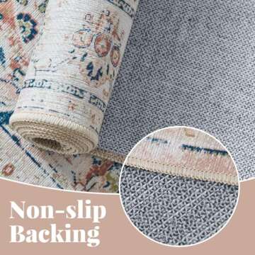 Jinchan Vintage Floral Hallway Runner Rug 2x10