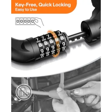 Sportneer Bike Chain Lock 5-Digit Keyless Security