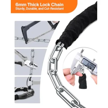 Sportneer Bike Chain Lock 5-Digit Keyless Security