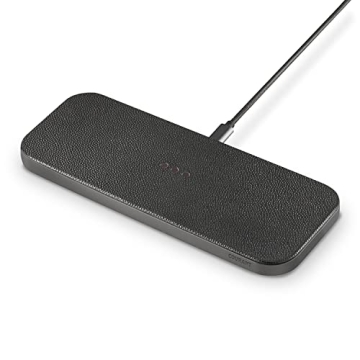 COURANT Catch:2 Classics - Italian Leather Dual Wireless Charging Pad - Compatible with iPhone 11, X...