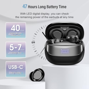 DUSONLAP Sleep Earbuds for Side Sleepers with 47H Playtime
