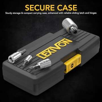 LEXIVON XZN Triple Square Spline Bit Socket Set, Premium S2 Alloy Steel | 10-Piece European Style M4 - M18 Set | Enhanced Storage Case (LX-145)