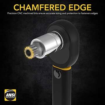 LEXIVON XZN Triple Square Spline Bit Socket Set, Premium S2 Alloy Steel | 10-Piece European Style M4 - M18 Set | Enhanced Storage Case (LX-145)