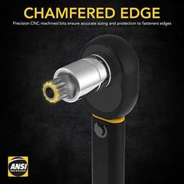 LEXIVON XZN Triple Square Spline Bit Socket Set, Premium S2 Alloy Steel | 10-Piece European Style M4 - M18 Set | Enhanced Storage Case (LX-145)