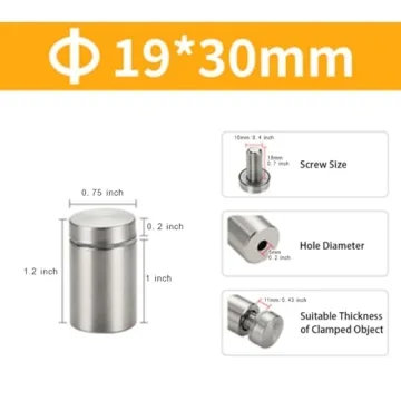 Stainless Steel Sign Standoff Screws for Sleek Signage