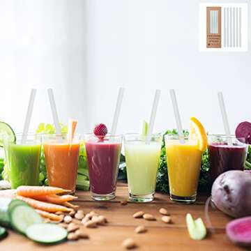 Reusable Silicone Straws Set of 6, Straight Bubble Tea straw Flexible, Snap Straw-Openable Design Easy to Clean and Dishwasher Safe, Eco-Friendly (Gray)