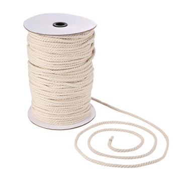 Macrame Cord 6mm x 175yd | 100% Natual Cotton Macrame Rope | 3 Strand Twisted Cotton Cord for Handma...