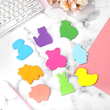 Cute Animal Sticky Notes 9 Color Bright Memo Pads