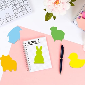 Cute Animal Sticky Notes 9 Color Bright Memo Pads