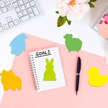 Cute Animal Sticky Notes 9 Color Bright Memo Pads