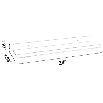 Weiai Clear Acrylic Floating Shelves for Kids Books