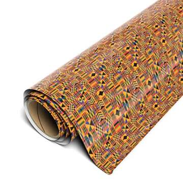 Siser EasyPatterns Plus Pre-Masked HTV 12" x 1yd Roll - Iron on Heat Transfer Vinyl (Kente)