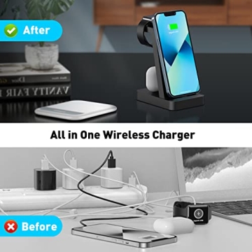 3-in-1 Fast Wireless Charger Dock for Apple Devices