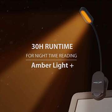 Giftable Amber Book Light - Perfect Night Reading Companion