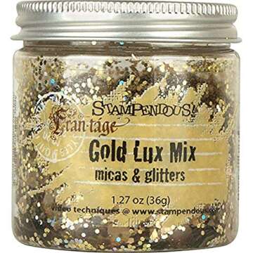 Stampendous FRL02 Lux Mica and Glitter Mix, Gold