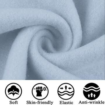 AUTOMET Women’s 2023 Fall High Waisted Sweatpants Baggy Fleece Lined Lounge Pants Petite Wide Leg Drawstring Joggers with Pockets SkyBlue