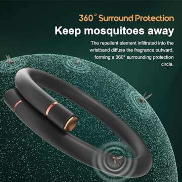 Mosquito Bracelets: Stylish, DEET Free Insect Repellent Bands with 10 Refills