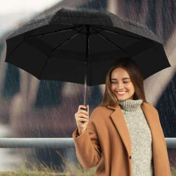 Compact Windproof Travel Umbrella for Men & Women