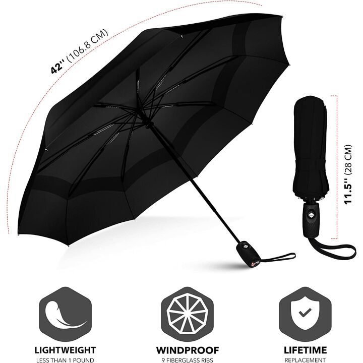 Compact Windproof Travel Umbrella for Men & Women