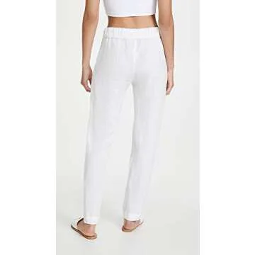 Enza Costa Women's Linen Easy Pants - Lightweight and Stylish