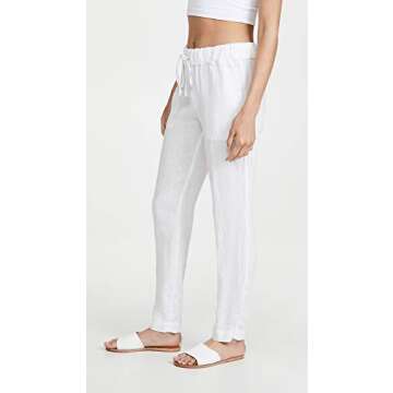 Enza Costa Women's Linen Easy Pants