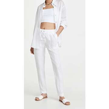 Enza Costa Women's Linen Easy Pants