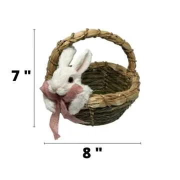 AXI Easter Bunny Basket - Natural Wood Kids Egg Hunt Basket