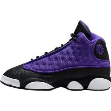 Jordan Big Kid's 13 Retro Purple Venom/Black-White - Stylish and Comfortable Sneakers