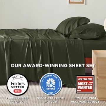 Bedsure King Size Bamboo Cooling Sheets for Hot Sleepers