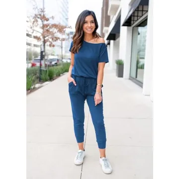 Stylish PRETTYGARDEN Women's Off Shoulder Jumpsuit