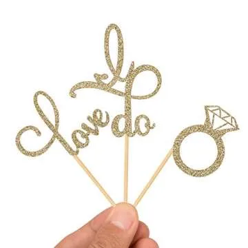 Dazzling Diamond Ring Cupcake Toppers for Celebrations