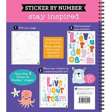 Brain Games - Sticker by Number: Stay Inspired - Creative Fun for All Ages